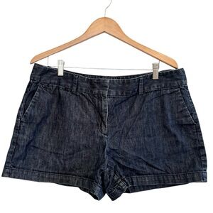 🌈 6/$60 Loft Denim Shorts Size 14 Dark Wash Pockets Mid Rise The Riviera Shorts